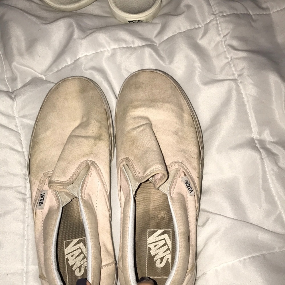 Light pink slip on vans
